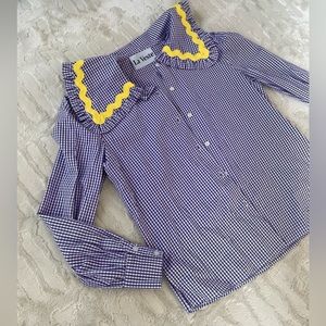 La Veste purple button down shirt